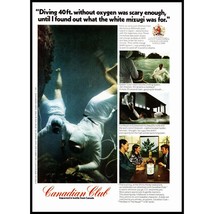 1971 Canadian Club Whisky Vintage Print Ad Mikimoto Pearl Island Japan W... - $10.97