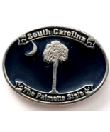 South Carolina Palmetto State Pin Crescent Moon Tree Oval Souvenir Charl... - $17.64 CAD