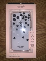 Kate Spade Phone Case Apple iPhone 11 Pro Black & White Scattered Flowers Stones - £10.34 GBP