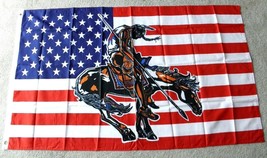 End Of The Trail Eagle Usa Polyester Flag 3 X 5 Feet - £7.52 GBP