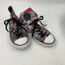 CONVERSE ALL-STAR Floral Chuck Taylor Hi-Top Girl Youth Size 2 Sneakers ... - £23.73 GBP