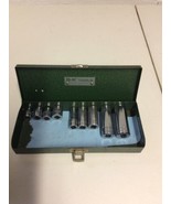 VTG. 9 Pc SET S-K TOOLS 3/8&quot; 6 POINT MIXED SOCKETS 3/8&quot; -3/4&quot; USA IN MET... - £45.78 GBP