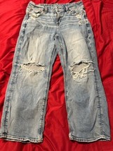 American Eagle Curvy Straight Distressed Stretch Jeans Women’s 10 X-Short - $18.50