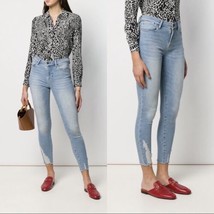 Frame Le High Skinny Raw-edge Jeans Light Wash Dove Lane Size 26 Women’s - $33.70