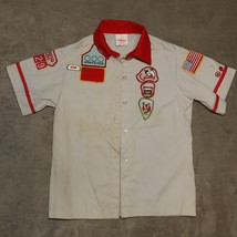 Vintage Awana Uniform Shirt SIZE 12 W/ Patches 9229 - £6.22 GBP