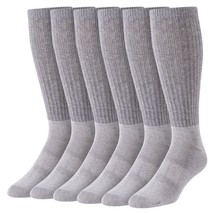 Blue Mountain PL-SCM-6370-10-GRY Men&#39;s Cushioned Over-the-Calf Socks Gra... - $27.90