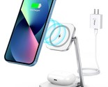 2-In-1 Foldable Magnetic Wireless Charger Stand With Magsafe Charging St... - $74.99