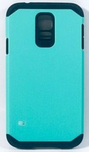 Double Layer Hybrid Protective Case for Samsung Galaxy S5, Turquoise/Black - £6.29 GBP