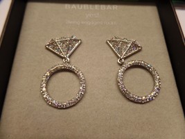 NEW On Card Baublebar Faux Bling Diamond Chunk Post Ear Rings - £26.24 GBP