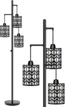 Contemporary Floor Lamp Modern Living Room Standing Dimmable Black Tall Tree 3 - £85.05 GBP