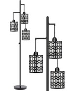 Contemporary Floor Lamp Modern Living Room Standing Dimmable Black Tall ... - £83.20 GBP