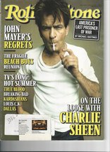 Charlie Sheen - Rolling Stone Magazine - #1159 - June 21, 2012 - $7.99