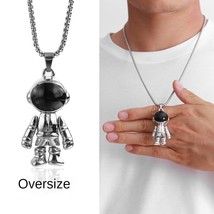 Trendy Fashion Large Astronaut Necklace For Men and Women Creative Limbs Movable - £12.82 GBP