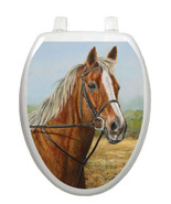 Toilet Tattoos® Bathroom Decor Proud Moment  Horse Toilet Seat Brown Vin... - €20,30 EUR