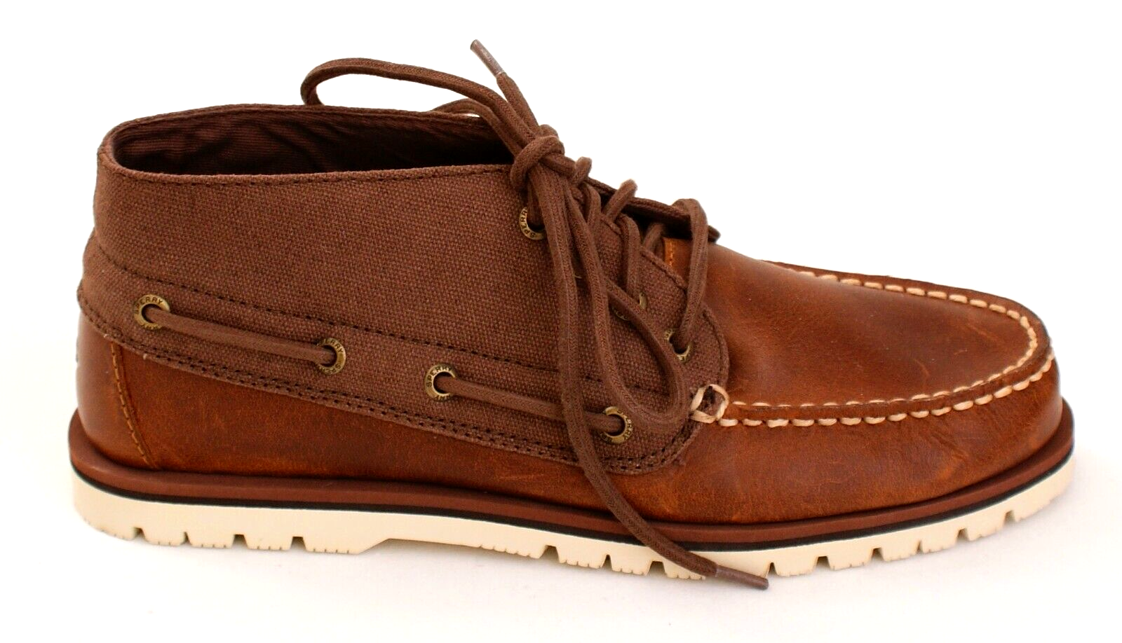 Primary image for Sperry Leather & Canvas Leeward Mini Lug Chukka Boots Men's Size 7.5 M