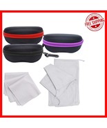 Mixed Color Hard Shell Eyewear Cases – Triplets with Pouches &amp; Cleaning ... - $412.20 MXN
