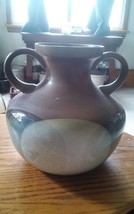 Ovoid Ceramic Urn Double Handle Jug Pot Pottery Multi Color - $59.99