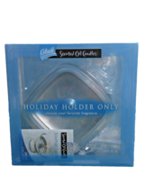 Glade Holiday Holder For Scented Oil Candles Silver Glass Holder Only New! - £9.25 GBP