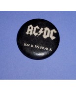 AC DC Pinback Button Vintage Logo 1980&#39;s Back In Black - £11.73 GBP