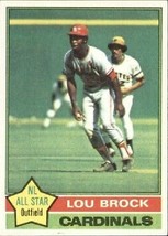 1976 Topps Lou Brock, St. Louis Cardinals, Baseball Card #10, for Christmas Gift - £7.81 GBP