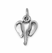 Elephant Head Wildlife Animal 925 Sterling Silver Dangle Bracelet Pendant Charm - £25.14 GBP
