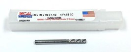 1/8&quot; (.125&quot;) 4 Flute Carbide End Mill Standard Length Regal 090265RM - £9.02 GBP