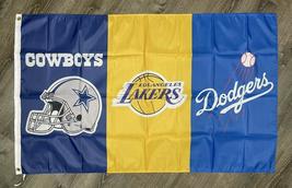 Los Angeles Dodgers Lakers Dallas Cowboys Flag 3x5 ft - £12.52 GBP
