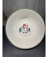 2 Bowls Pfaltzgraff Stoneware Snow Village Dinnerware Cereal Soup Bowl 6... - $18.66