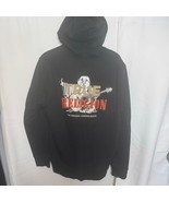 True Religion Black Zip Hoodie Buddha Guitar Logo Men’s L Large Streetwear - $65.00