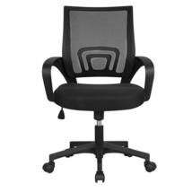  Adjustable Computer Office Chair Mesh Swivel Armrests Sturdy Black - £53.08 GBP