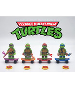 4pcs Ninja Turtles Raphael Donatello Leonardo Michelangelo Minifigures Set - £13.58 GBP
