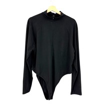Bodysuit 3XL Women&#39;s Black Plus Size 3x long sleeve zipper collar  - $19.80
