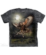 Two Headed Wolfalcon Fantasy T Shirt Adult Unisex Mountain - £18.42 GBP