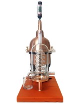essential oils still in copper with blown glass condensation coil. 0,6 l... - £191.60 GBP