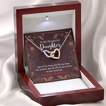 Daughter Necklace Gift Card Enjoy The Beauty Inseparable Love Pendant Surgical S - £51.39 GBP