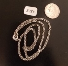 Vintage Silver Tone Chain Necklace 18 inches  - $4.99