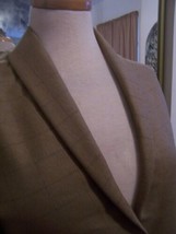 4YDS English Menswear Suit Fabric Cashmere Silk Blend Dk Gold Blue Brick Windowp - £115.08 GBP