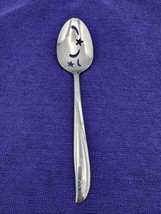 Oneida Community Stainless Twin Star Slotted Serving Spoon Atomic MCM USA - £11.48 GBP