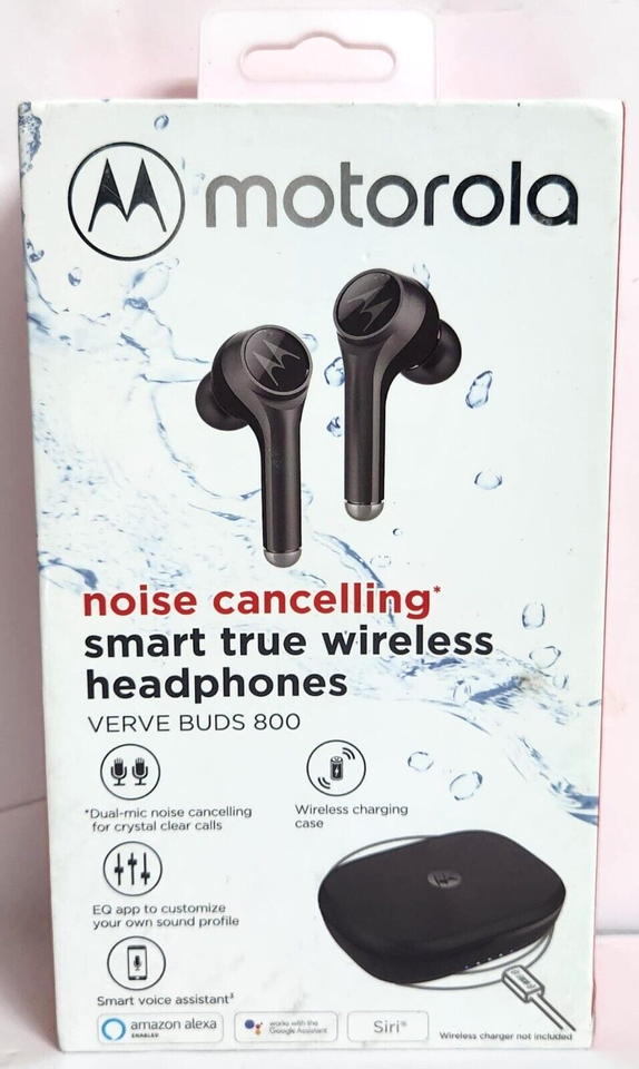 Motorola Noise Cancelling Smart True Wireless Headphones Verve Buds 800 - Black - $47.40