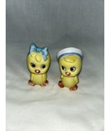 Lefton Yellow Baby Sailor Ducks Anthropomorphic Birds Salt Pepper Rare F... - £19.56 GBP
