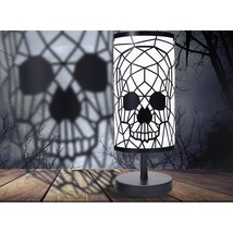 Skull Lamp Face Shadow Lamp - Black Goth Skulls Lamps With 3-Dimmable Touch Swit - £39.37 GBP