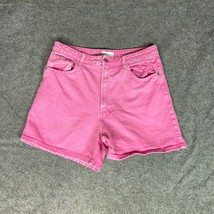 Zara Womens Shorts 14 Jean Pink Denim Classic Casual Everyday High Rise 4&quot; - $17.98