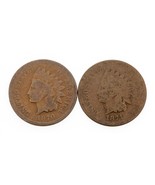 Lot of 2 Indian Cents (1870 + 1871) in About Good+ Condition Brown Color - $155.69 CAD