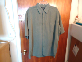 Mens Berelli Size XXL Greenish Gray ? Sueded Micro Fiber Button Down Dre... - $21.49