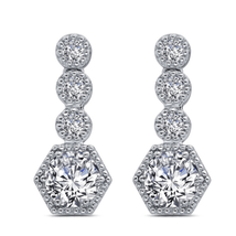 NORDSTROM Simulated Diamond Linear Drop Earrings, Sparkly,, Sterling Silver NWT - £58.18 GBP