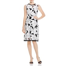 Elie Tahari Ophelia Floral Jacquard Dress, Black/white, 6 - $184.30