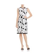 Elie Tahari Ophelia Floral Jacquard Dress, Black/white, 6 - $184.30