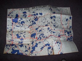 Vintage Map &amp; Directory of St. Germain WI Wisconsin Lions International - $19.79