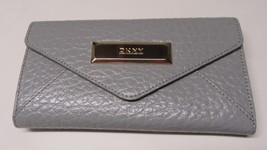 DKNY Beekman French Grain Leather Trifold Wallet Light Grey - $44.99