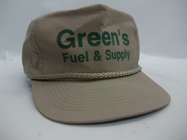 Green&#39;s Fuel &amp; Supply Hat Gray Strapback Baseball Cap - £15.74 GBP